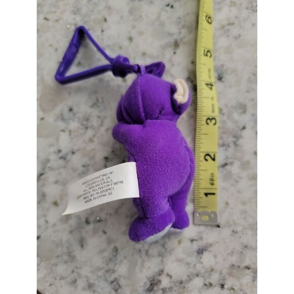 Teletubbies 5" Tinky Winky Key Chain; Backpack Clip/Zipper Pull PURPLE McDonalds - Picture 7 of 7